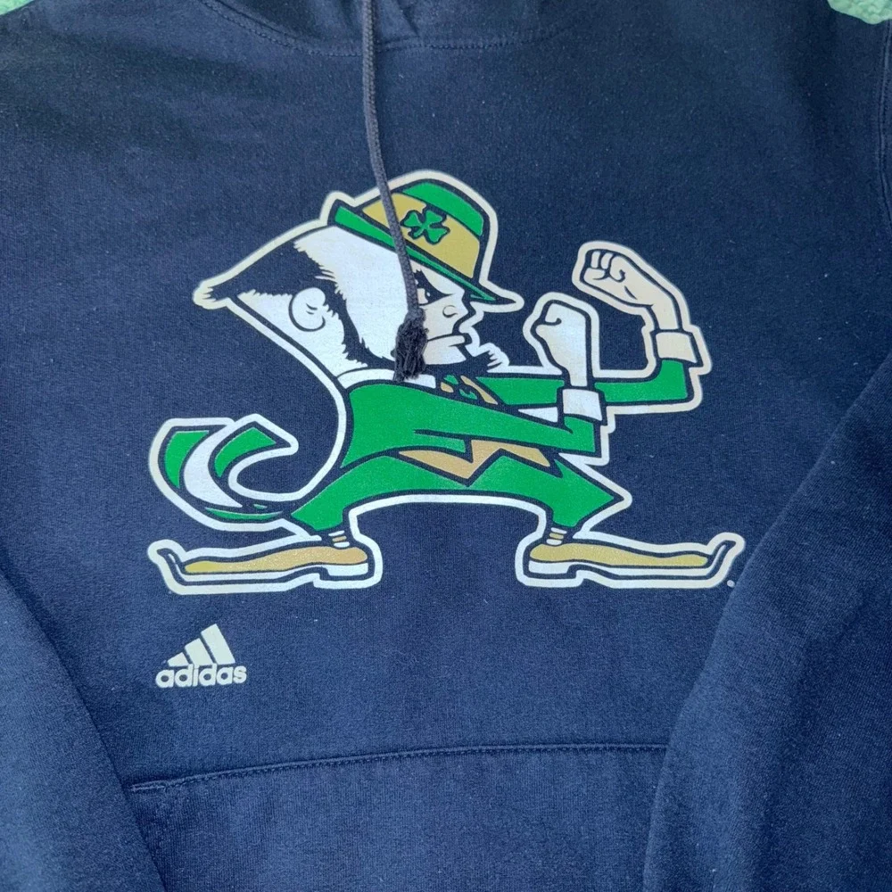 Notre Dame Fighting Irish Adidas‎ Hoodie Sweatshirt Navy Collegiate